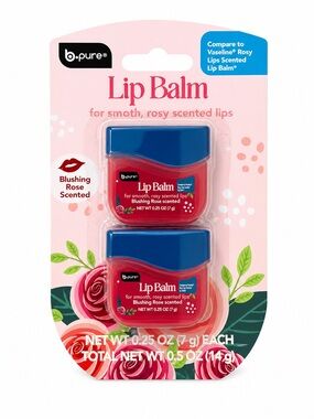 b.pure Blushing Rose Scented Lip Balm — Pink